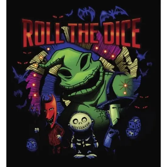 Junior's The Nightmare Before Christmas Halloween Oogie Roll The Dice Cowl Neck Sweatshirt image {1}