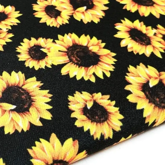Wrapables Insulated Neoprene Wine Tote, One Bottle, Sunflowers image {3}