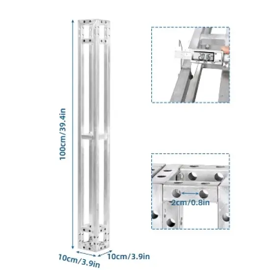 Artloge 3PCS Multiple Square Truss Segment Kit Studio Aluminum Truss Stand Party Backdrop DJ LED Lighting Trussing Box Wedding Stage image {2}