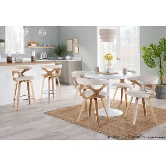 Set of 2 Gardenia Upholstered Counter Height Barstools - Lumisource image {11}