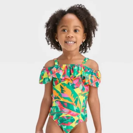 Toddler Girls' Leaf One Piece Swimsuit - Cat & Jack&trade; image {3}