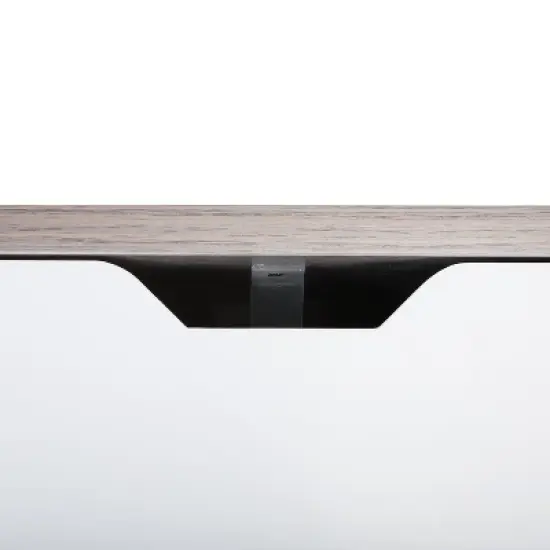 Resenkos Set of 2 Bedside Table with Two Drawer Storage Design for Living Room Sofa - Gray, Night Stand image {1}