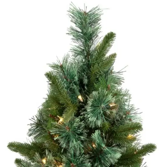 Northlight Pre-Lit Full Ashcroft Cashmere Pine Artificial Christmas Tree - 3' - Clear AlwaysLit Lights image {2}