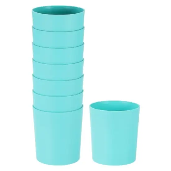 Unique Bargains Plastic Modern Design Plant Pot Round 8 Pcs image {7}