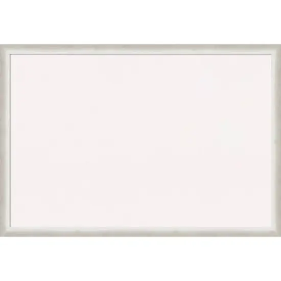 38"x26" Two Tone Wood Frame White Cork Board Silver - Amanti Art image {10}