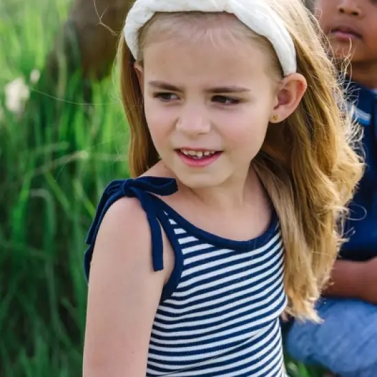 Hope & Henry Girls' Bow Shoulder Sweater Romper, Kids image {1}