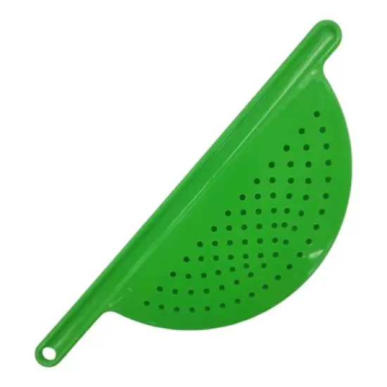Handy Housewares Handheld Plastic Pot Drainer, Noodle & Pasta Strainer with Handle - Fits up to 9" Pots image {10}