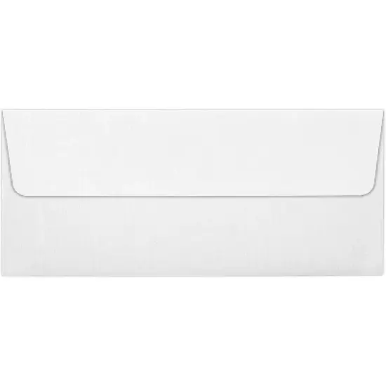 LUX #10 Square Flap Envelopes (4 1/8 x 9 1/2) 50/Pack White Linen (4860-WLI-50) image {1}