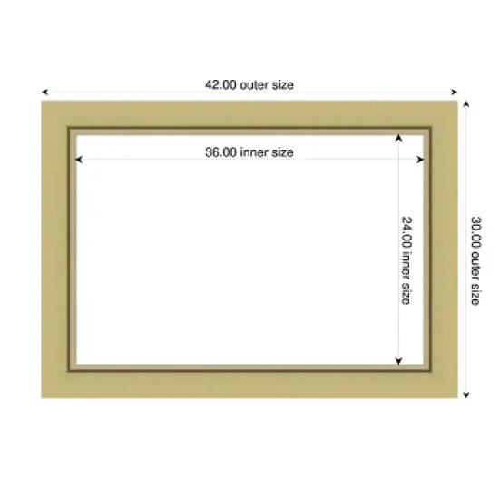 Amanti Art Landon Gold Framed Dry Erase Magnetic Board image {4}