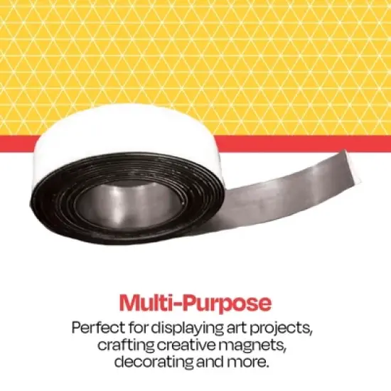 School Smart Magnetic Tape Roll, Adhesive Backed, 1 Inch x 200 Feet image {4}