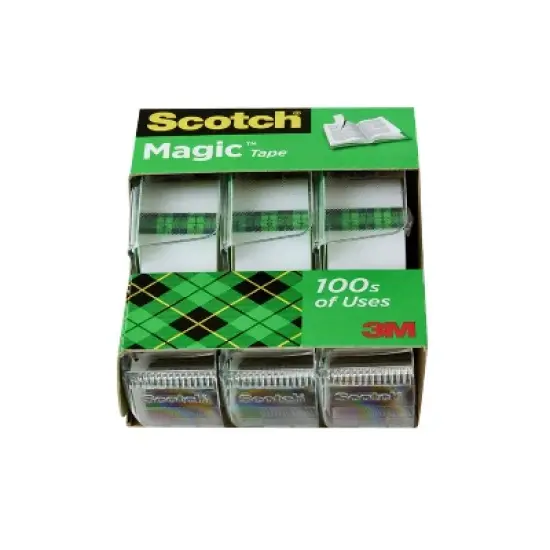 Scotch Magic Tape with Dispensers 3pk image {12}