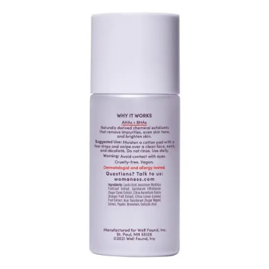 Womaness Brighten Up Liquid Exfoliator - 100ml image {1}