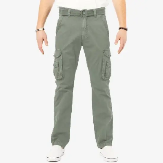 X RAY Men's Belted Classic Fit Cargo Pants image {6}