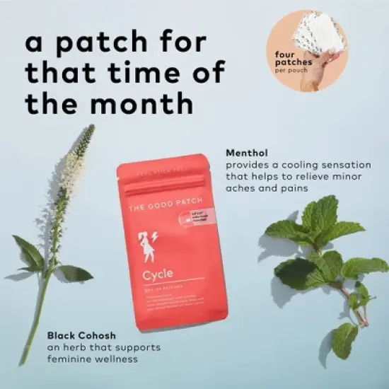 The Good Patch Cycle Plant-Based Vegan Wellness Patch - 4ct image {7}
