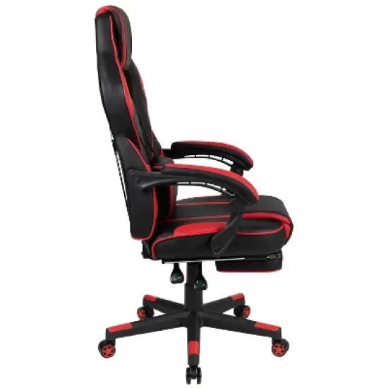 BlackArc Zulu Gaming Desk and Chair Set, Ergonomic Gaming Chair with USB Massage, Slide-Out Footrest, and Detachable Headrest Pillow image {3}