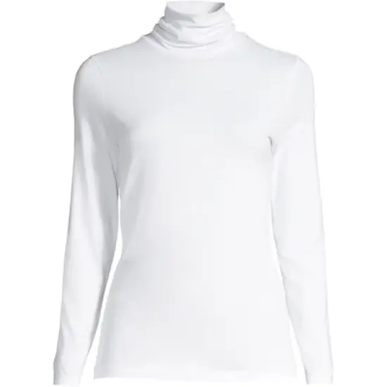 Lands' End Women's Lightweight Fitted Long Sleeve Turtleneck image {4}