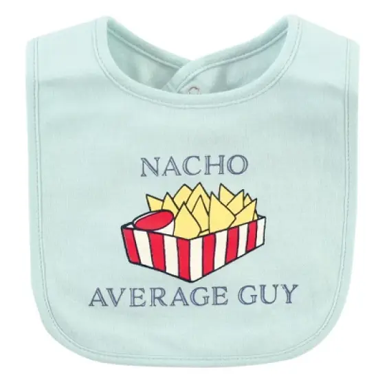 Hudson Baby Infant Boy Cotton Bibs, Food Puns Boy, One Size image {1}