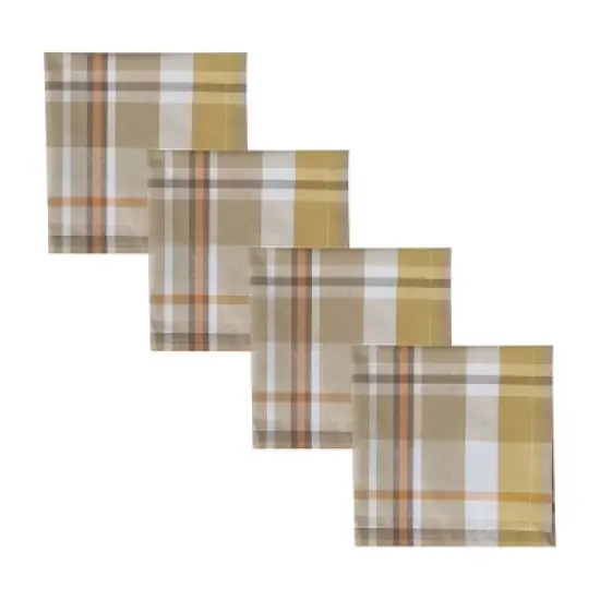 Split P Keaton Plaid Brown Napkin Set Of 4 image {5}