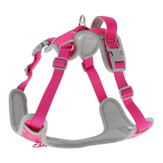 Unique Bargains Reflective Adjustable Dog Harness Rose Red 1 Pc image {6}