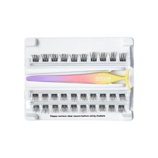 KISS Products imPRESS Press-On Falsies Eyelash Clusters Kit - Natural & Wispy - 31ct image {3}