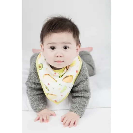 Loulou Lollipop 2pk Muslin Bandana Bib Set - Avocado image {4}