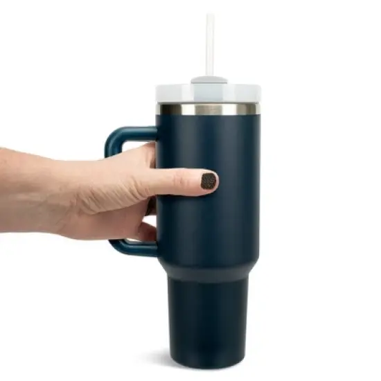 100 North Classic Nautical North Star Tattoo Wrap-Around 40 Oz. Stainless Steel Water Bottle Coffee Mug, Spill & Leak Resistant, Travel Tumbler with image {3}