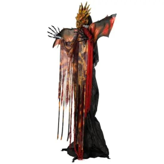 Northlight Lighted and Animated Standing Dragon Man with Sound Halloween Figure - 5.75' image {4}