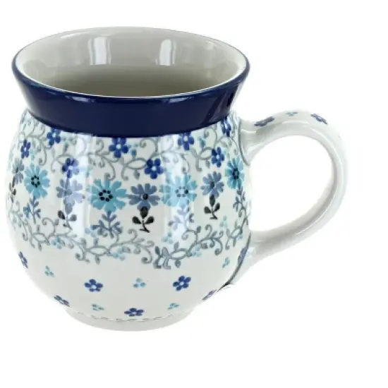 Blue Rose Polish Pottery Ceramika Artystyczna Bubble Mug image {6}