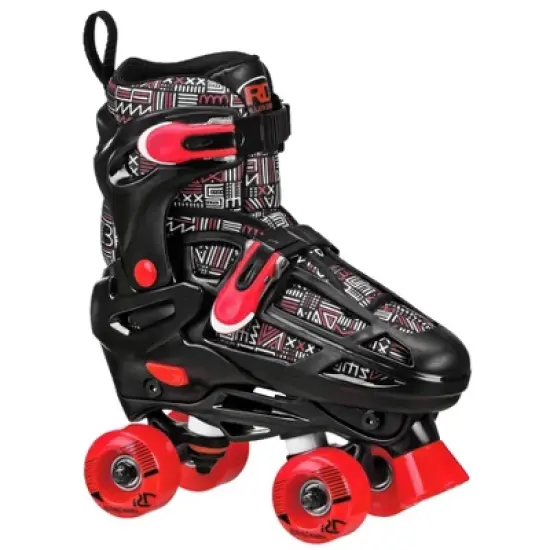 Roller Derby Caspian Kids' Adjustable Inline-Quad Combo Skates - Black (3-6) image {1}