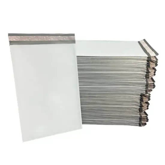 UOFFICE Pack of 50 Poly Bubble Mailer Bags 8.5"x14.5" #3 White Self-Sealing Envelopes image {3}