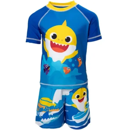 Pinkfong Baby Shark Rash Guard and Swim Trunks Outfit Set Toddler image {3}