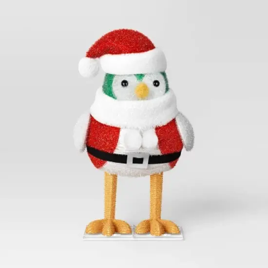 Incandescent Tinsel Santa Bird Christmas Novelty Sculpture Light with Clear Color Light Bulb - Wondershop&trade; image {2}