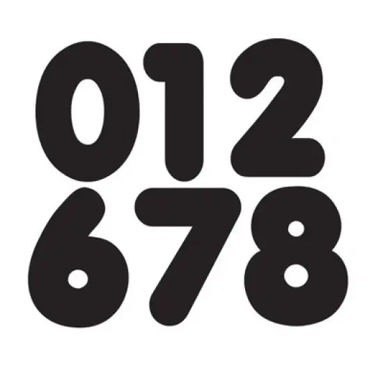 Ashley Productions&reg; Die-Cut Magnetic Black Number Set, 1.75", 32 Pieces Per Pack, 6 Packs image {2}