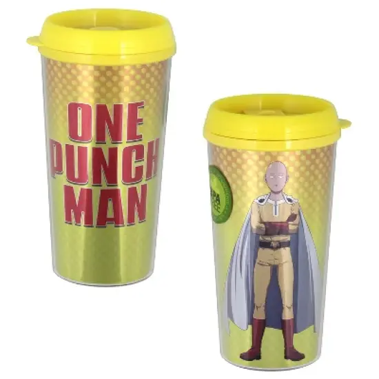 One Punch Man Hero Plastic 16 oz. Tumbler Travel Mug image {5}