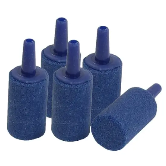 Unique Bargains Fish Tank Cylinder Mini Bubble Air Stones Set 15mm Blue 5 Pcs image {3}
