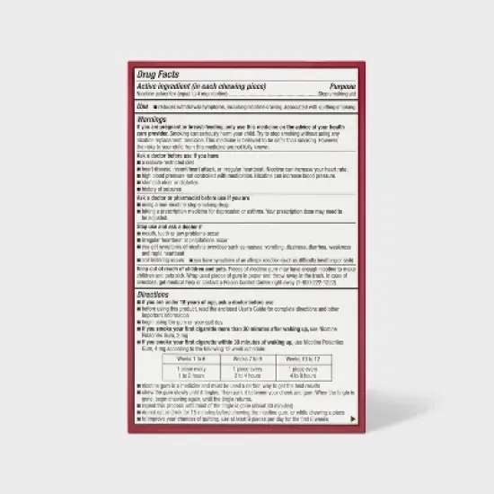 Coated Nicotine 4mg Gum Stop Smoking Aid - Cinnamon - up&up&trade; image {2}