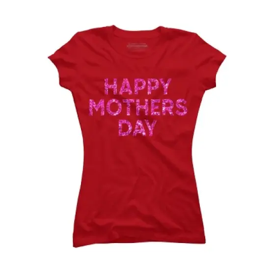 Junior's Design By Humans Happy Mother's Day Confetti Text By MeowShop T-Shirt image {5}