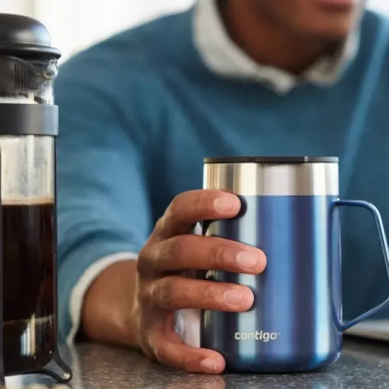 Contigo 14oz Stainless Steel Vacuum-Insulated Mug with Handle image {8}