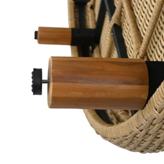 Christopher Knight Home Lauriel Boho Patio Plastic Wicker Daybed with Cushions and 4 Pillows image {8}