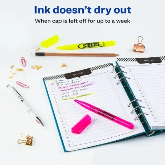 Avery HI-LITER Desk/Pen-Style Combo Highlighter Chisel/Bullet Assorted Colors 24/PK 29862 image {4}