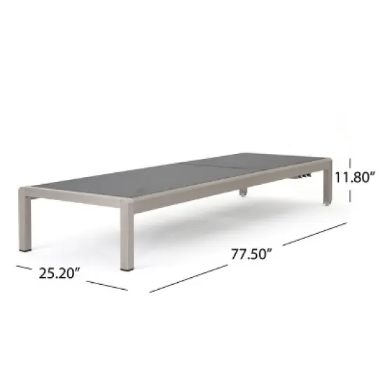 Cape Coral Aluminum & Mesh Chaise Lounge - Christopher Knight Home image {4}