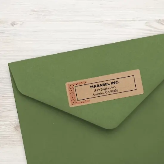 Avery Kraft Brown Rectangle Labels with Sure Feed, 1-1/3" x 4" image {2}