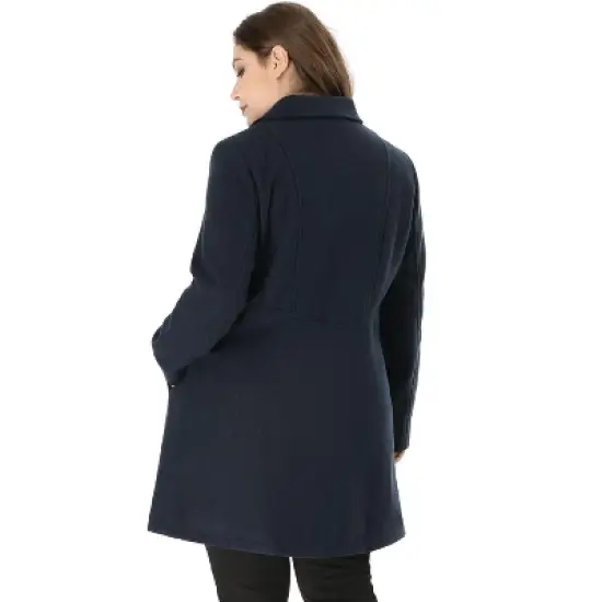 Agnes Orinda Women's Plus Size Winter Fashion Outerwear Double Breasted Warm Overcoats image {4}