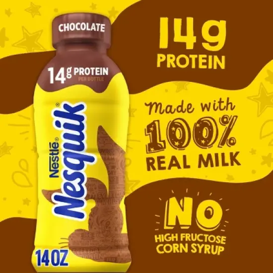 Nesquik Low Fat Chocolate Milk - 14 fl oz image {2}