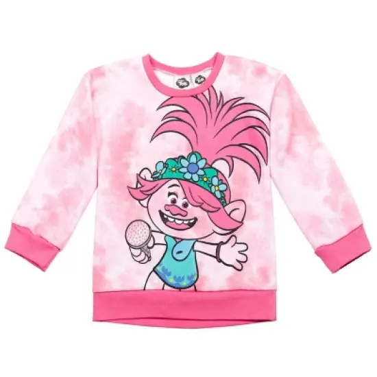 TROLLS Poppy Little Girls Fleece Pullover Sweatshirt & Leggings Set Pink  image {1}