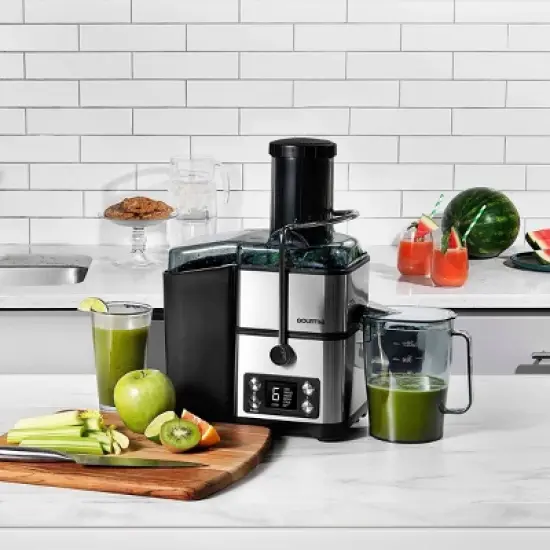 Gourmia 6 Speed Wide Mouth Juice Extraction with Self-Clean: Stainless Steel Juicer, 800W, Dishwasher-Safe Parts image {1}