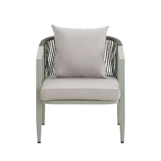 FIONECA U_STYLE Durable Outdoor Seating Set with Green Cushions &uml;C Comfortable Patio Furniture for Garden, Lawn, and Poolside image {10}