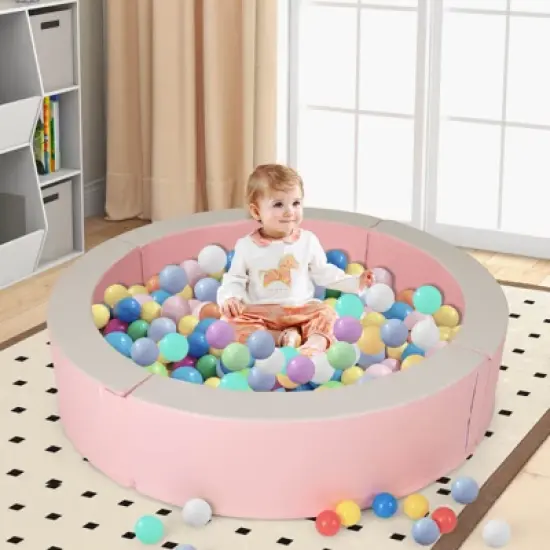 Infans 44.5" x 10" Baby Ball Pit Detachable Foam Ball Pit with 50 Colorful Ocean Balls image {3}