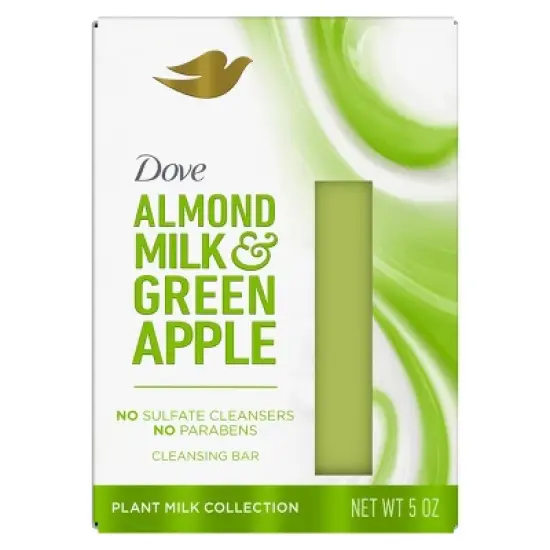 Dove Beauty Plant Milk Cleansing Bar Soap - Almond Milk & Green Apple - 5oz image {8}