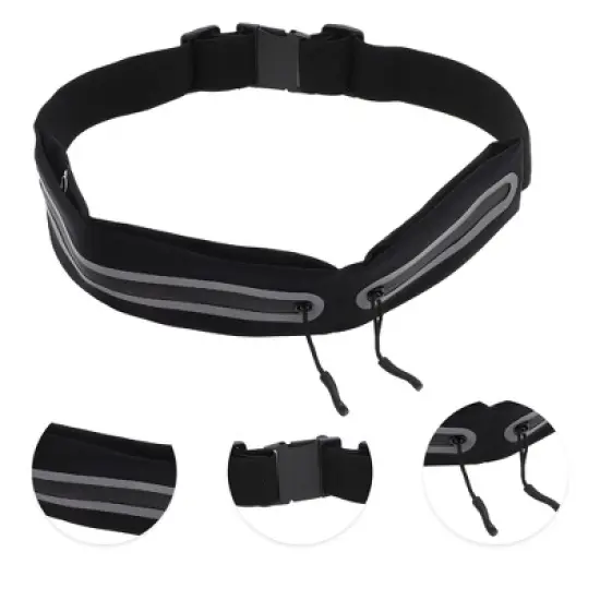 Unique Bargains Double Pocket Running Waist Pack 1 Pc image {2}